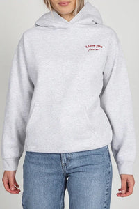 I Love You Forever Embroidered Hoodie