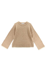 Angelina Cuff Slit Crew Neck Sweater