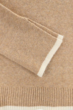 Angelina Cuff Slit Crew Neck Sweater