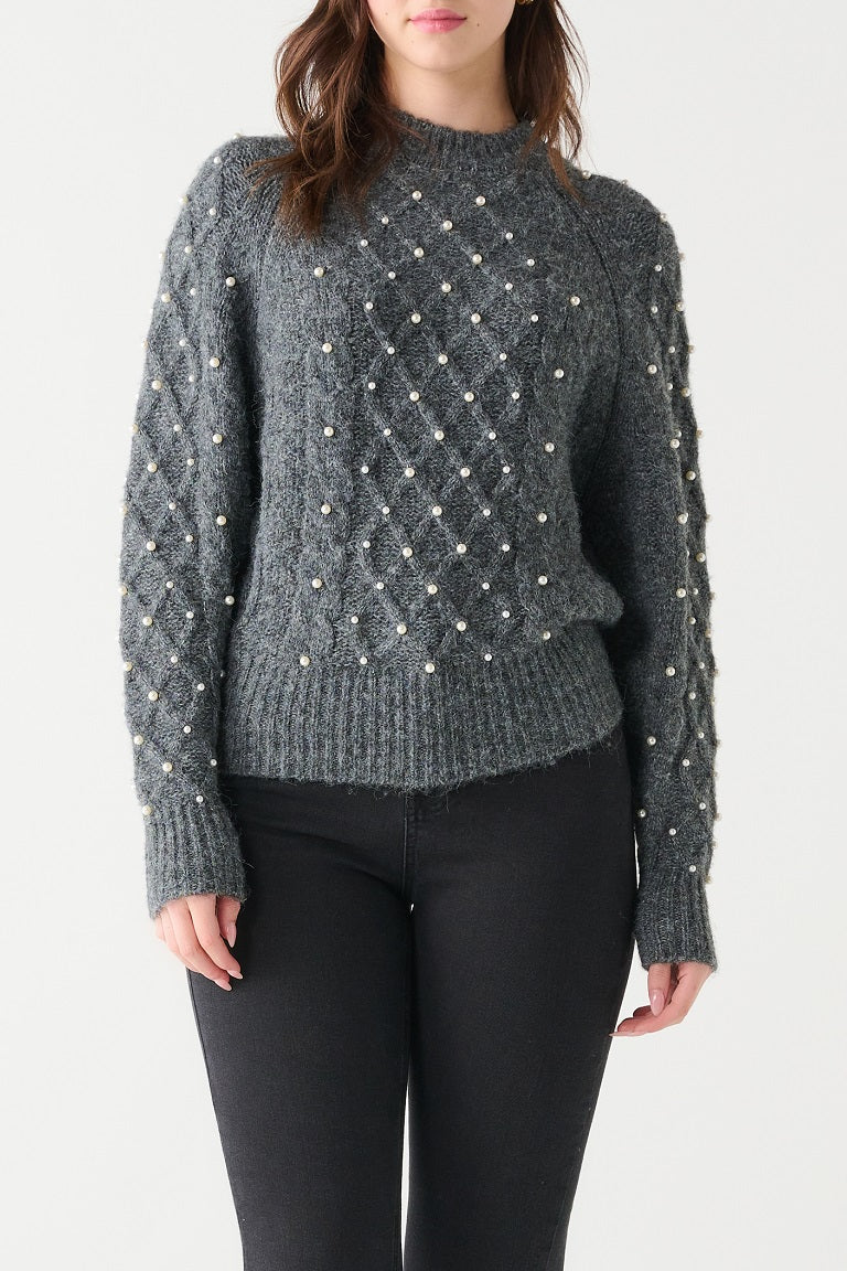 Embellished Cable Sweater