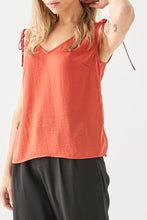 Shoulder Tie V-Neck Top