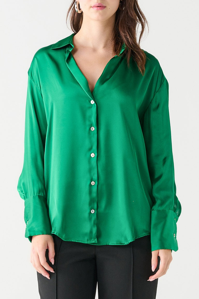 Textured Button Up Blouse