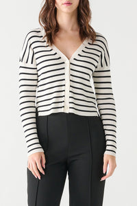 Ribbed Striped Cardigan