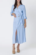 Belted Midi Shirtdress