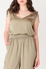 V-Neck Tie Shoulder Top