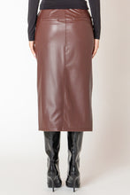 Faux Leather Midi Skirt