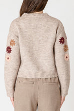 Knit Sweater w/ Floral Applique