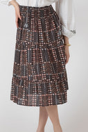 Smocked Waist Midi Skirt
