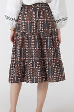 Smocked Waist Midi Skirt
