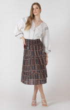 Smocked Waist Midi Skirt