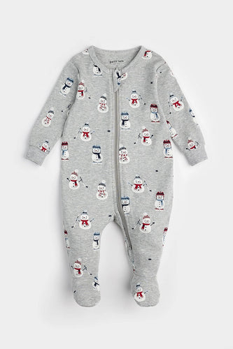 Skating Snowman Print Sleeper
