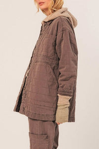 Quilted Button-Up Jacket