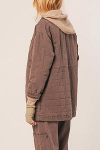 Quilted Button-Up Jacket