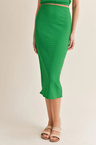 So Fresh Textured Midi Skirt