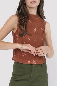 Last Dance Plisse High Neck Top