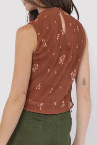 Last Dance Plisse High Neck Top