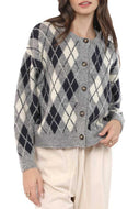 Bec Argyle Sweater Cardigan