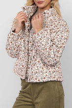 Floral Cord Bomber Jacket