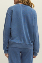 Boyfriend Knit Denim Sweatshirt