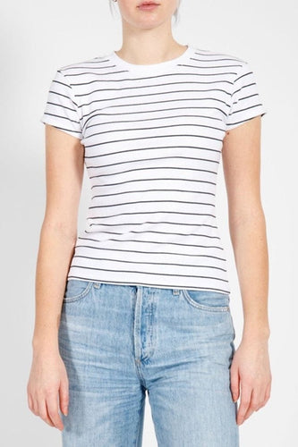 Ribbed Tee w/ Cap Sleeves