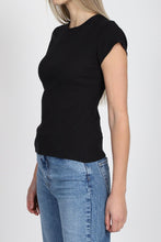 Ribbed Tee w/ Cap Sleeves