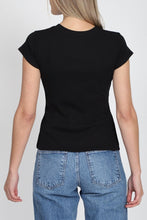 Ribbed Tee w/ Cap Sleeves