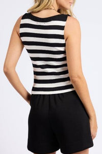 Sure Thing Stripe Boat Neck Tank