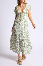 Al Fresco Ruffled Ruched Maxi Dress