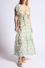 Al Fresco Ruffled Ruched Maxi Dress
