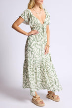 Al Fresco Ruffled Ruched Maxi Dress
