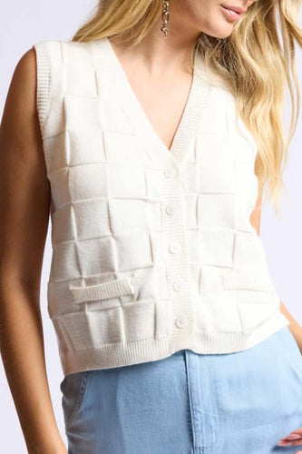Jennie Checkered Buttoned Vest