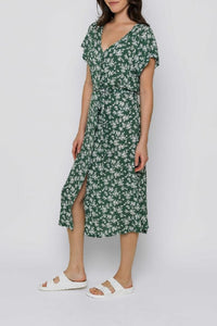 Melanie Button Front Midi Dress