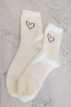 Fuzzy Heart Socks (5 Colours)