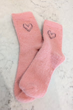 Fuzzy Heart Socks (5 Colours)