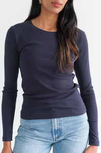 Ribbed Fitted L/S Shirt