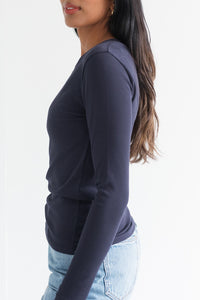 Ribbed Fitted L/S Shirt