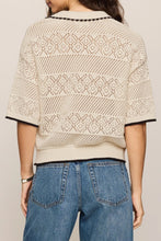 Denman Crochet Polo Sweater