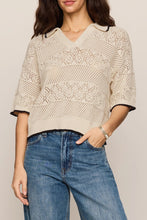 Denman Crochet Polo Sweater