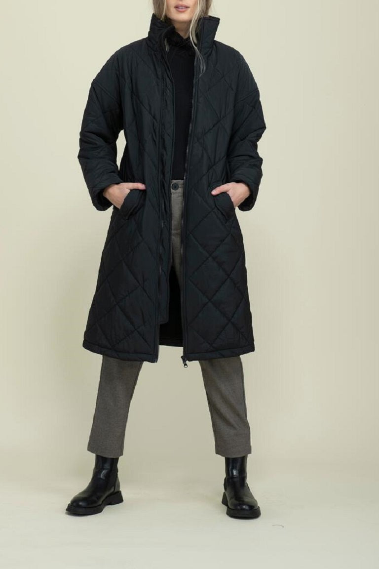 Arie Long Quilted Coat – Loka Boutique