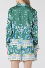 Silky Button Front Blouse