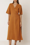 Crossover Linen Dress (2 Colours)