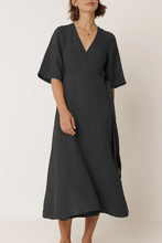 Crossover Linen Dress (2 Colours)