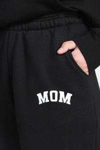 'Mom' Oversized Fleece Jogger